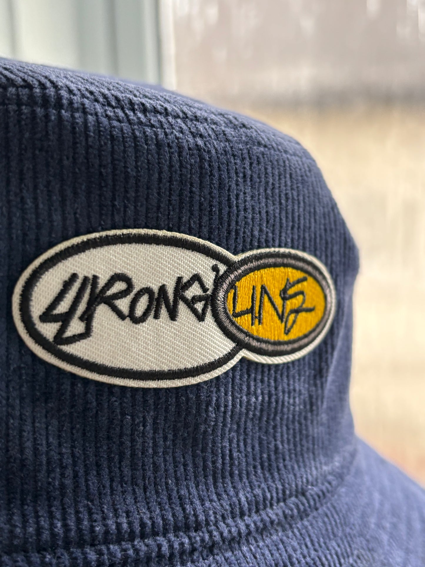 navy corduroy bucket hat