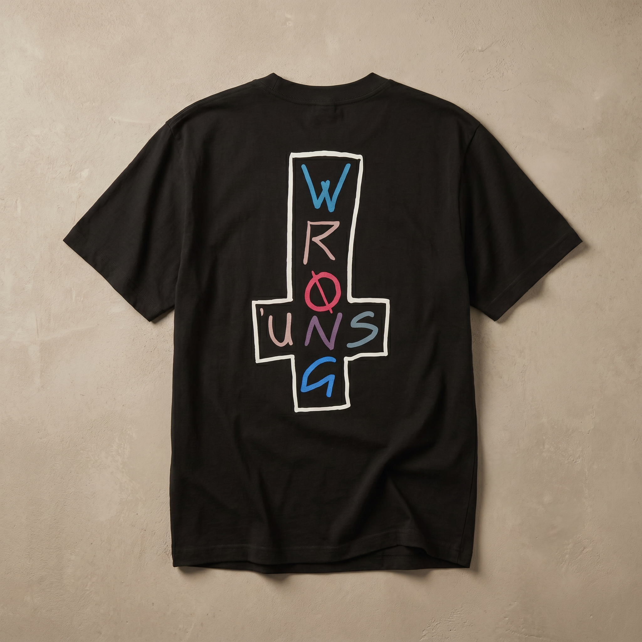 neon sign t-shirt | black – Wrong'uns