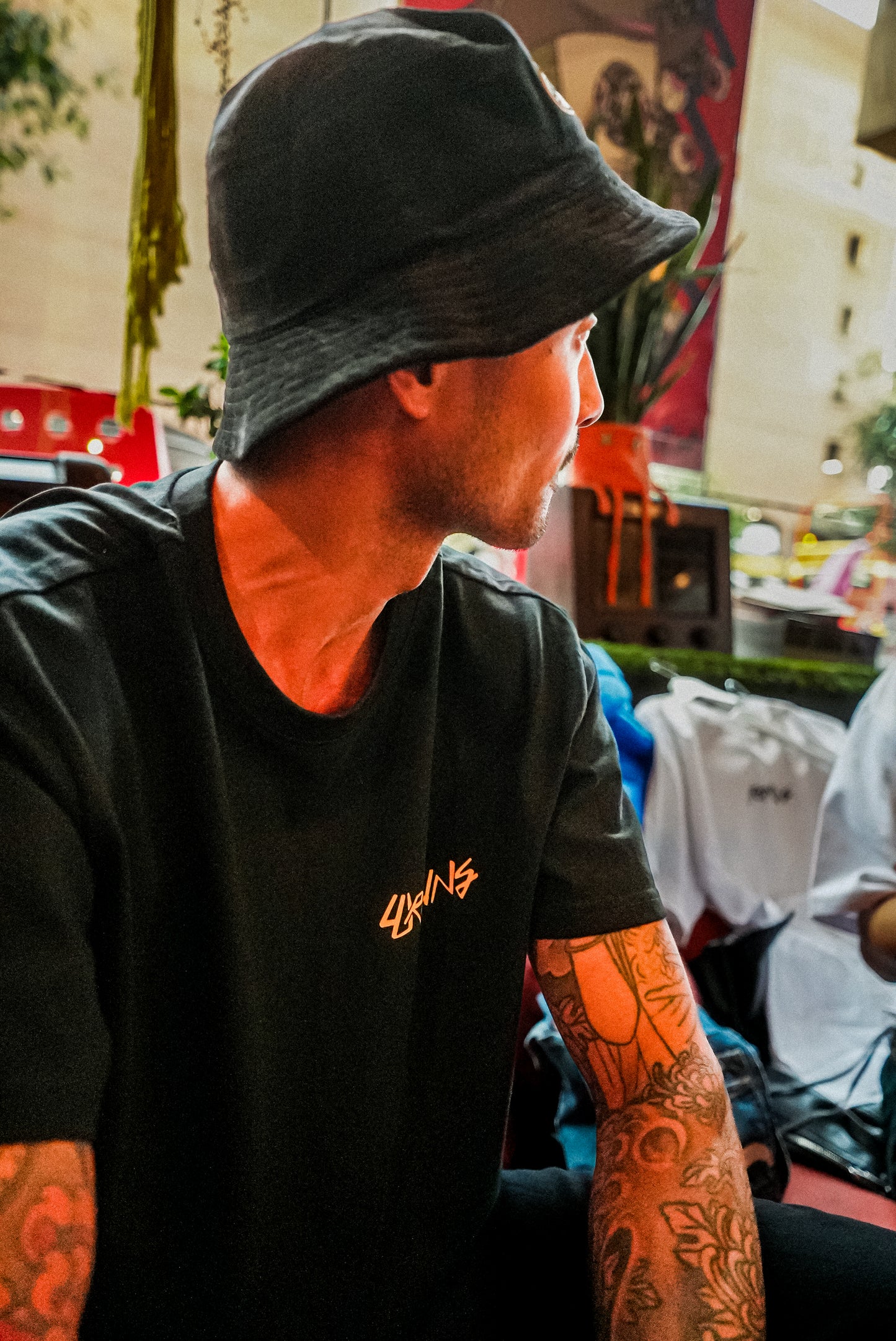black corduroy bucket hat